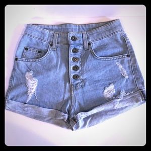 Carmar high waisted jean shorts